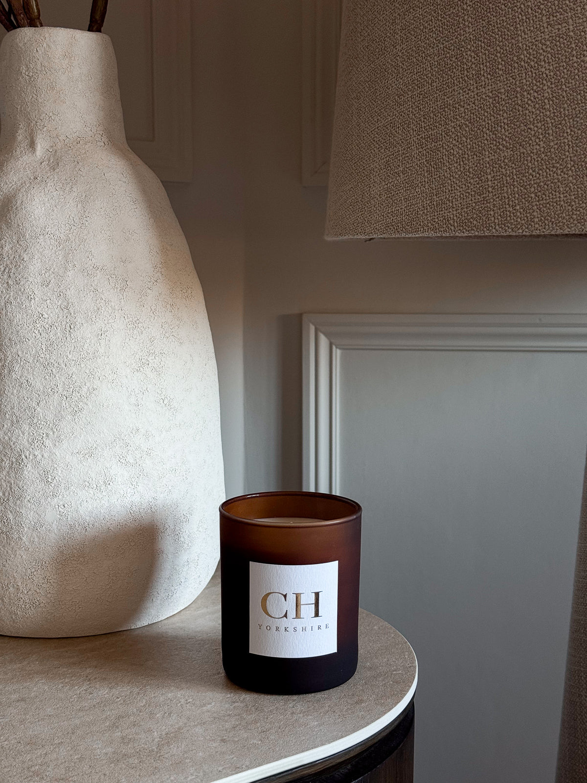 Frosted Amber Candles