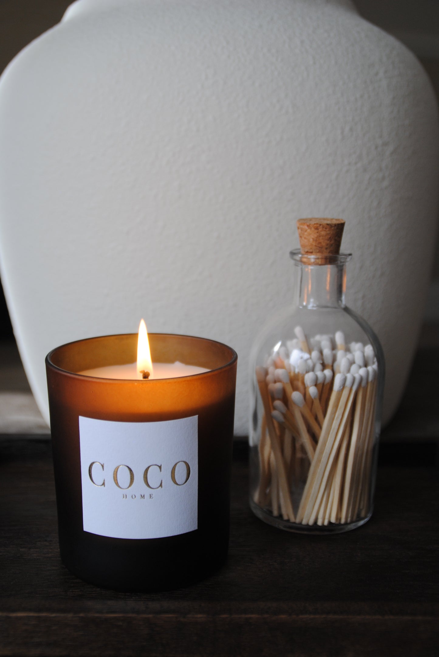 Dark Nights Frosted Amber Candle