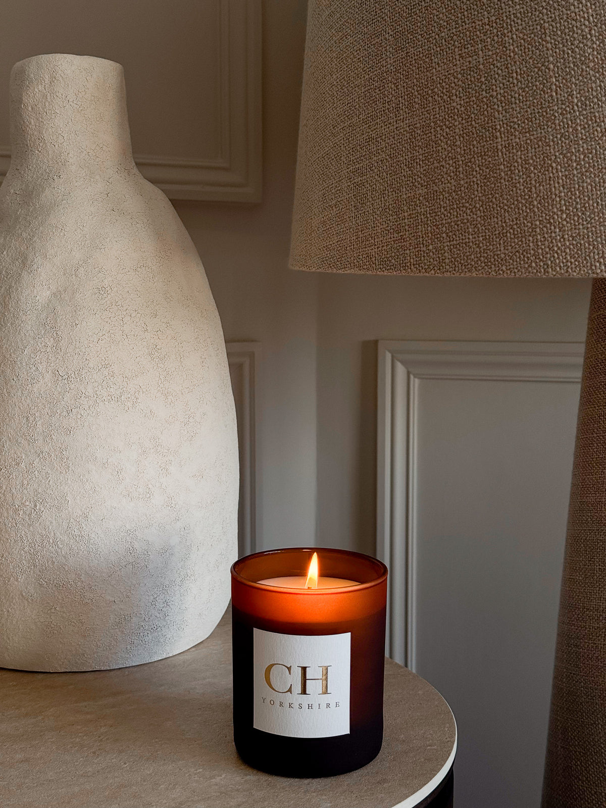 Frosted Amber Candles