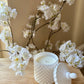 Matt White Geometric Candle